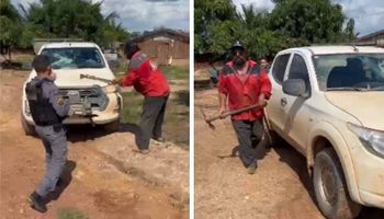Fazendeiro destrói viaturas da fiscalização ambiental em ataque de fúria