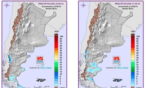 Pronóstico para domingo y lunes.