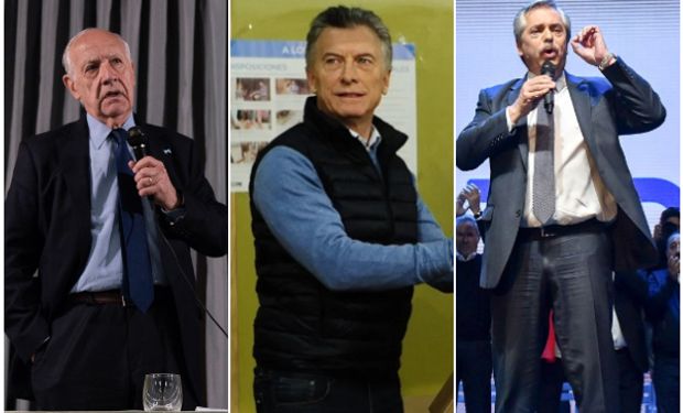 Roberto Lavagna, Mauricio Macri, Alberto Fernández.