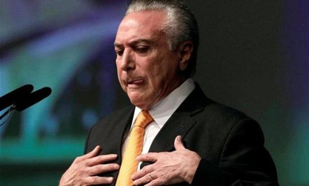 Temer, anteayer, durante un acto de gobierno en Brasilia. Foto: Reuters