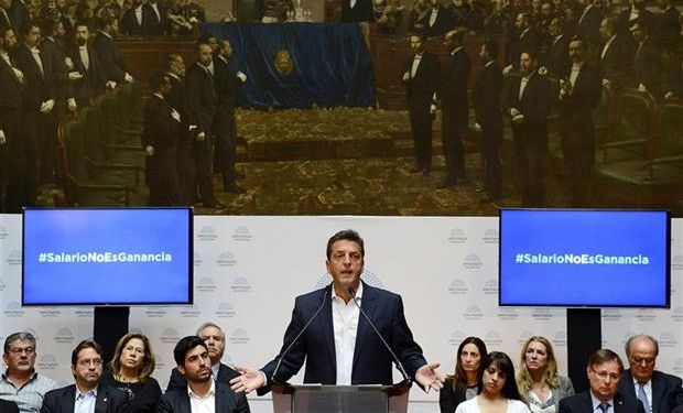 Massa, ayer, al convocar a sesión especial pasado mañana con apoyo de casi toda la oposición. Foto: LA NACION / PRENSA FR.