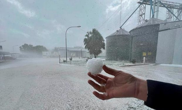 Impactante video: cayó granizo en localidades de Santa Fe y los campos quedaron blancos