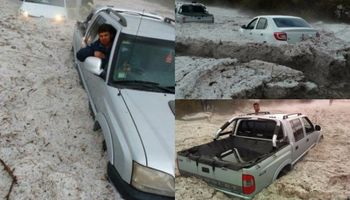 Se inundó de granizo en Córdoba: impresionantes imágenes de la tormenta