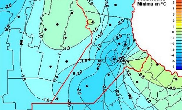 Heladas sobre la franja central podrían afectar cuadros de trigo