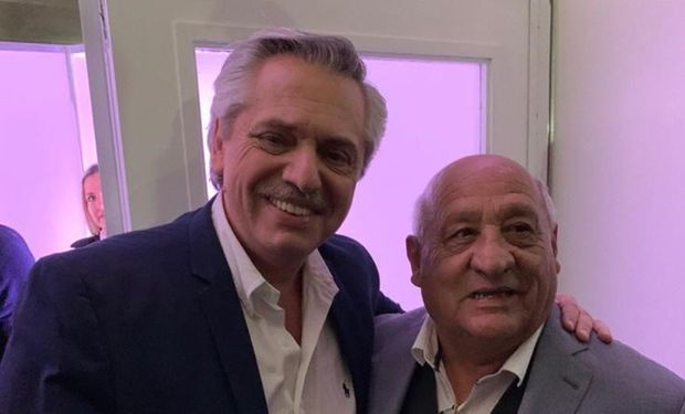 Raúl Durdos junto a Alberto Fernández