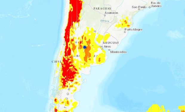 Posibilidad de heladas para el jueves. Fuente: pronosticosheladas.com