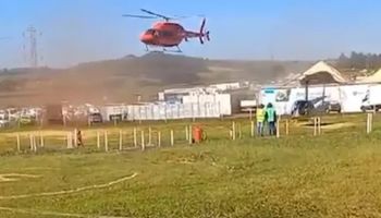 Tenda desaba durante pouso de helicóptero e deixa dois feridos na Agrishow