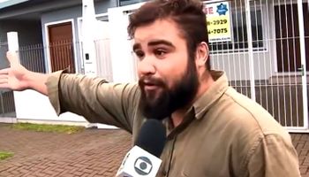 Homem é flagrado vendendo doação ao RS e ataca equipe da TV Globo