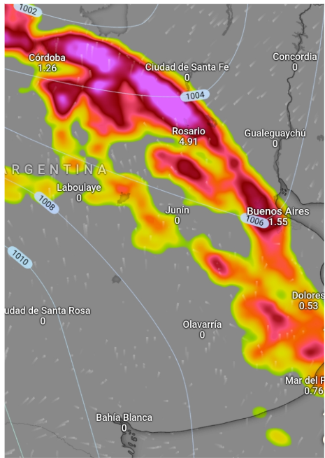 alerta por tormentas