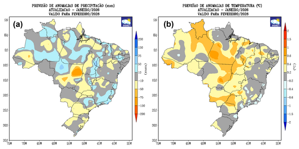clima em fevereiro brasil 2026