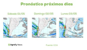 La inestabilidad llegaría desde el lunes en la zona núcleo