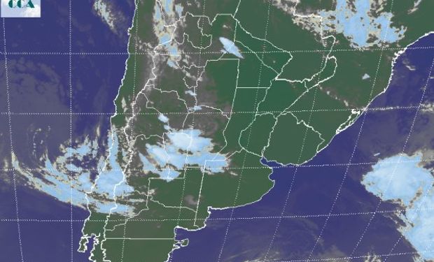 La foto satelital muestra el contraste entre el este y el oeste.