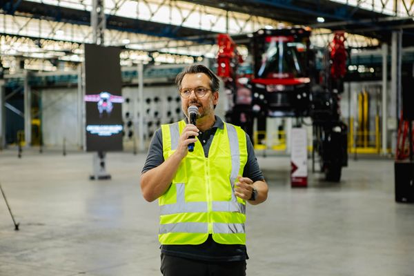 Fernando Capra, CEO da Baldan, durante apresentação sobre estratégia de expansão da empresa no agronegócio