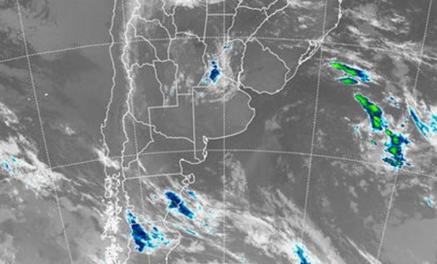 Sobre las provincias del centro y principalmente sobre Santa Fe comienzan a aparecer coberturas nubosas.