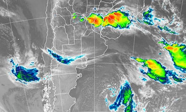 En el recorte de imagen satelital, se aprecia una clara mejora en las condiciones del tiempo sobre la provincia de Buenos Aires y sectores del centro de la zona núcleo.