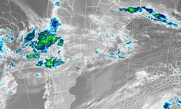 En el recorte de imagen satelital, las coberturas nubosas se muestran como un manto apenas destacado.