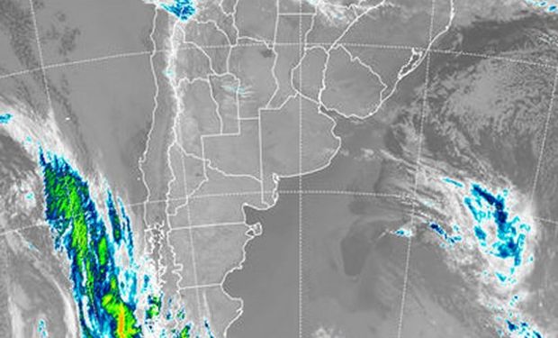 En la imagen satelital, puede apreciarse el dominio de cielos sin cobertura en gran parte del país.