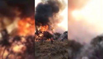 "Es impresionante, nos va a encerrar el fuego": duro video en pleno avance de los incendios en Córdoba