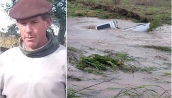 Murió un productor arrastrado por el agua luego de las lluvias