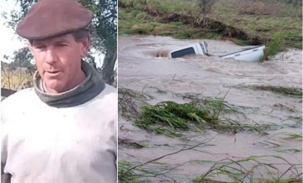 Murió un productor arrastrado por el agua luego de las lluvias