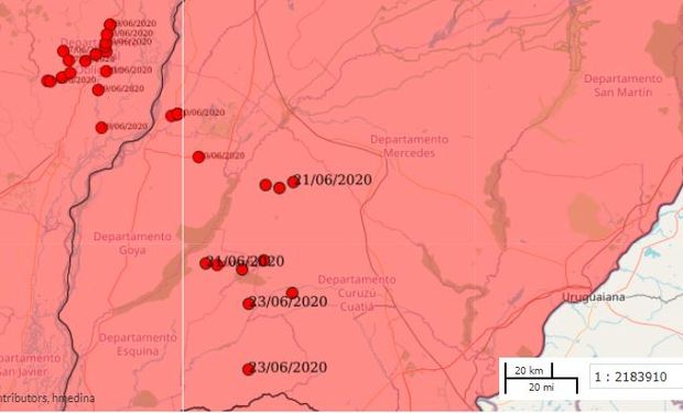 Detectaron la ubicación de la manga de langostas: así se combate a la plaga desde el aire