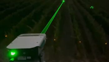 Sistema a laser substitui espantalho para afugentar aves de lavouras e granjas