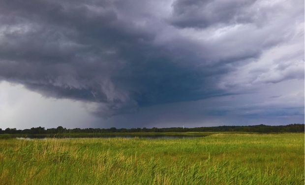 Alerta amarilla por tormentas fuertes en la zona centro