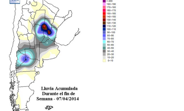 Lluvias del fin de semana.