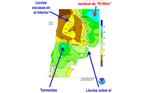 Precipitaciones observadas durante mayo 2016.