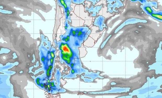 Pronóstico lluvias sábado 26 de noviembre de 2016.