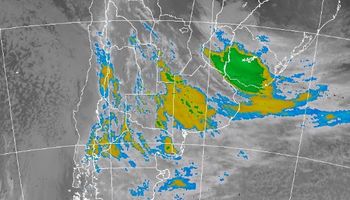 Lluvias intensas sobre el centro