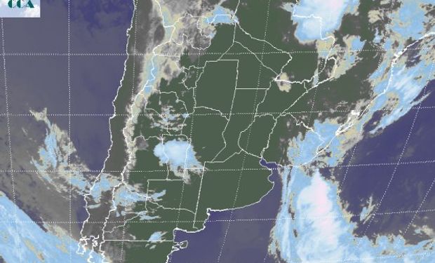 En la imagen satelital no se destaca el extendido despliegue de neblinas.