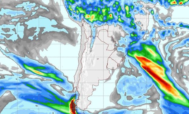 Pronóstico de lluvias para el domingo 23 de abril.
