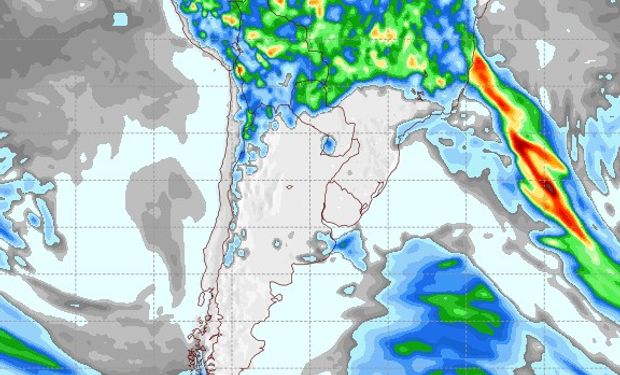 Pronóstico de precipitaciones para el 2 de febrero de 2017.