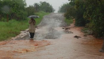 La zona en donde llovió en horas lo que llueve en todo el mes