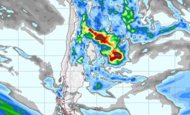 Pronóstico de precipitaciones para el sábado.