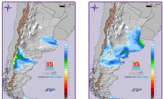 Mapa de precipitaciones.