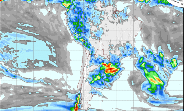 Pronóstico de precipitaciones para el viernes.