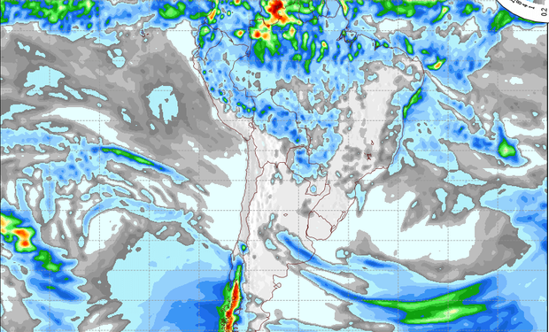 Pronóstico de lluvias para el viernes.