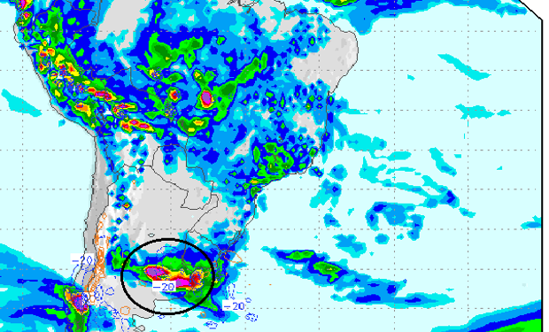 Lluvias para el jueves 23 de enero.