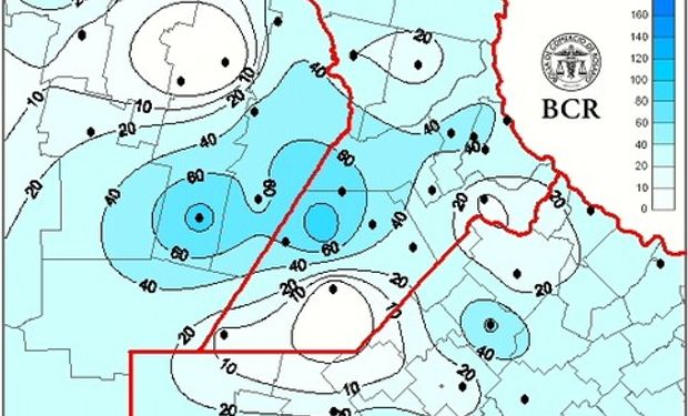 Lluvias faltante en maíz al 5/2/15. Fuente: BCR