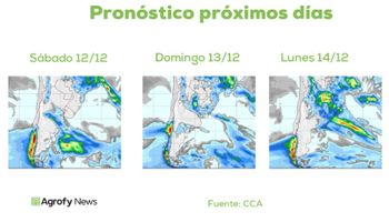 Informe: el pronóstico del tiempo muestra precipitaciones generosas sobre una región