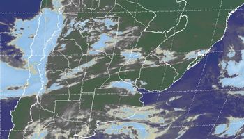 Lluvias sobre el sur de la región pampeana