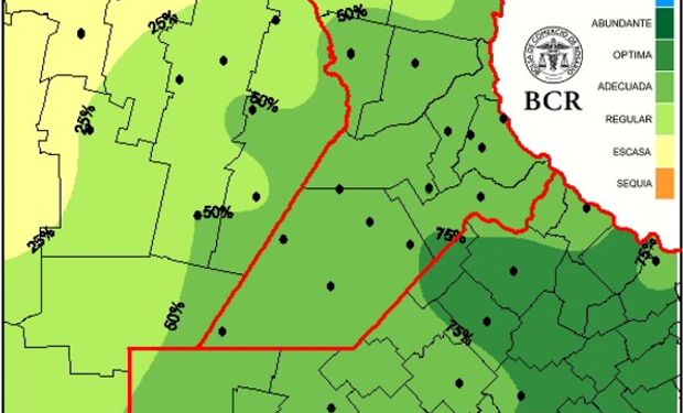 Alerta por lluvias que pueden dejar fuera a las siembras maiceras de setiembre. Fuente: Bolsa de Comercio de Rosario