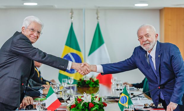 Lula recebeu, no Palácio do Planalto, o presidente da Itália, Sergio Mattarella, que está em visita de Estado ao Brasil.(Foto - Ricardo Stuckert)