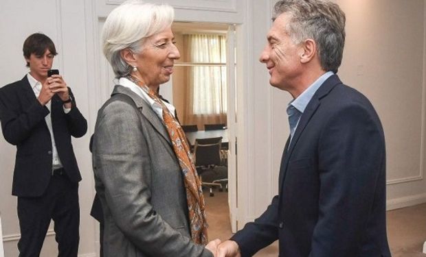 Christine Lagarde, presidenta del Fondo Monetario Internacional, y Mauricio Macri.