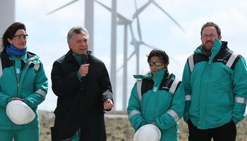 Macri encabezó la inauguración del Parque Eólico de Manantiales Behr en Chubut