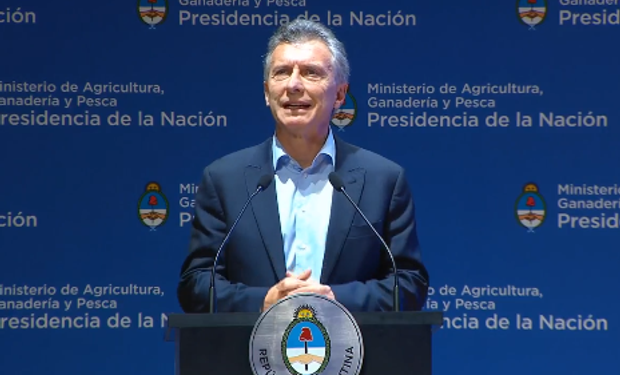 Macri en el informe de gestión del Ministerio de Agricultura.