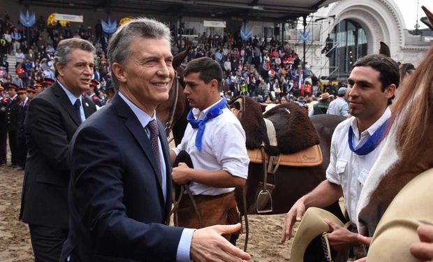 Macri durante su visita del año pasado.