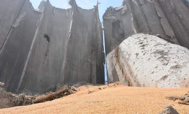 En imágenes: así quedaron los silos con granos tras la explosión en Beirut